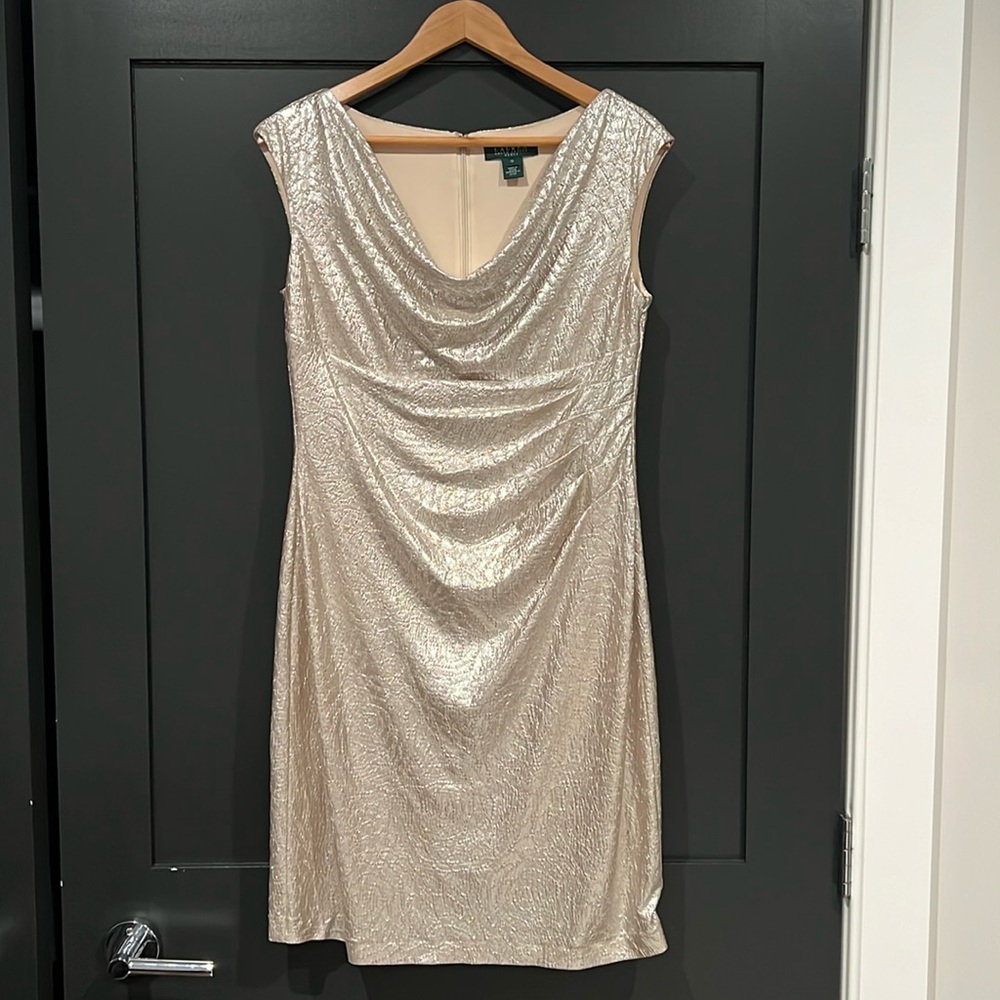 Ralph Lauren Sheath Dress Metallic